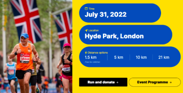 Join us at the Freedom Run in Hyde Park Sun 31st July