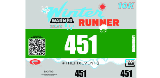 Race Pack Delivery Edinburgh Winter Warmer Run 2025